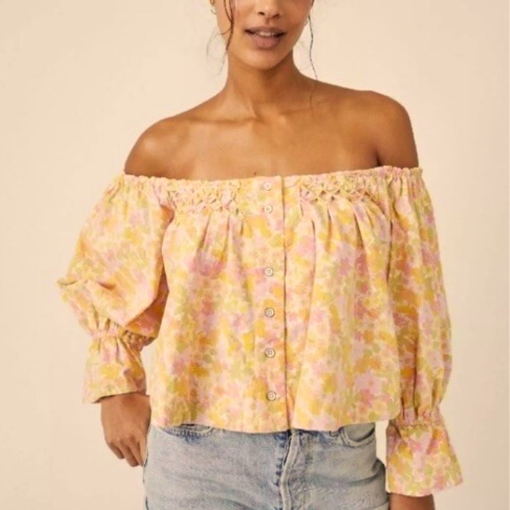 Free People James Smocked Top